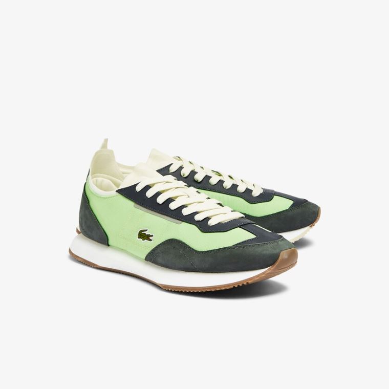 Lacoste Match Break Tekstil Sneakers Olivengrønne Lyse Grønn | cnWmSUNE