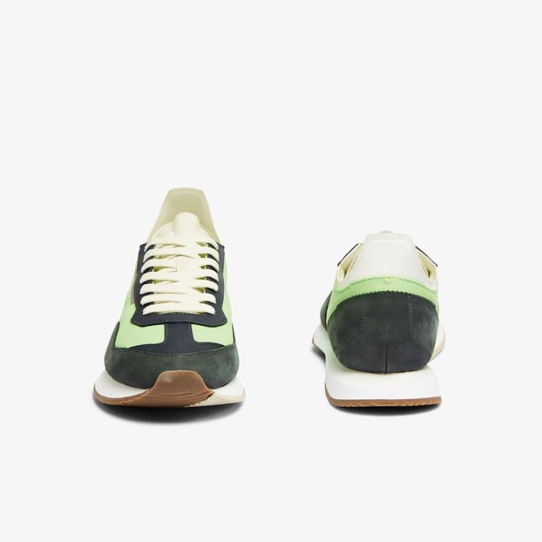 Lacoste Match Break Tekstil Sneakers Olivengrønne Lyse Grønn | cnWmSUNE