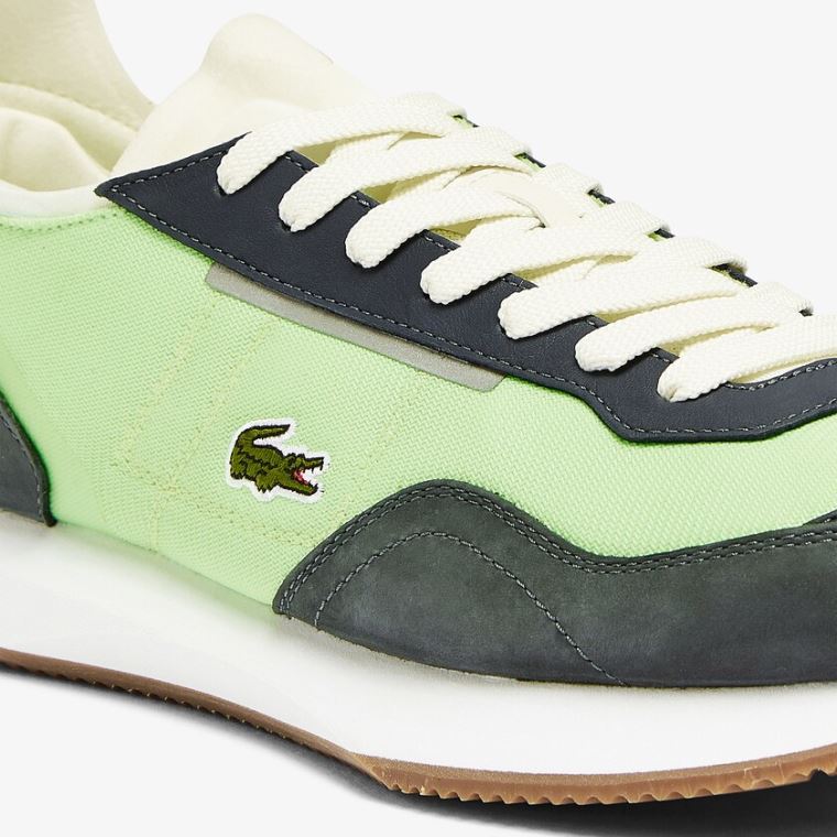 Lacoste Match Break Tekstil Sneakers Olivengrønne Lyse Grønn | cnWmSUNE