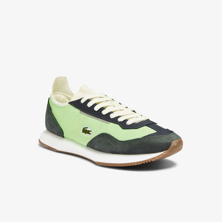 Lacoste Match Break Tekstil Sneakers Olivengrønne Lyse Grønn | cnWmSUNE