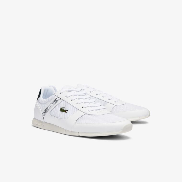 Lacoste Menerva Sports Tekstil and Lær Sneakers Hvite | ZpDDH8gL