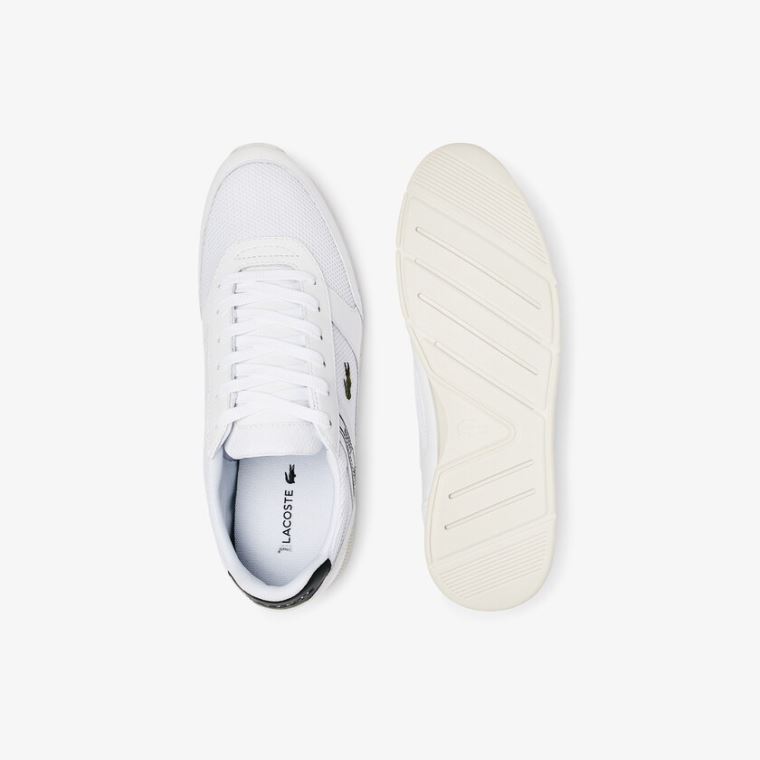 Lacoste Menerva Sports Tekstil and Lær Sneakers Hvite | ZpDDH8gL