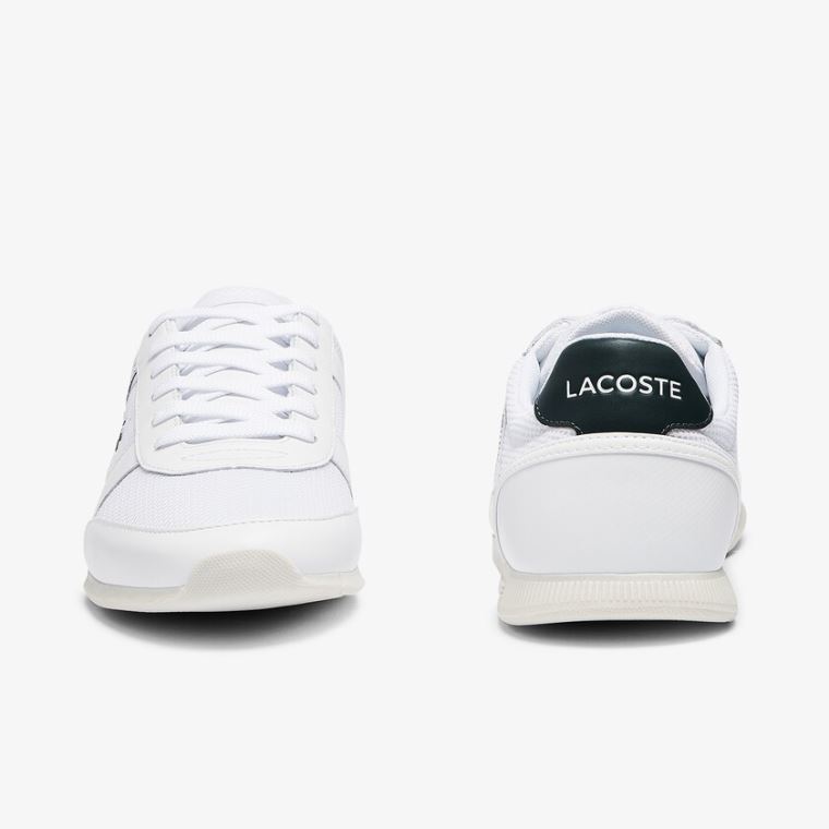 Lacoste Menerva Sports Tekstil and Lær Sneakers Hvite | ZpDDH8gL