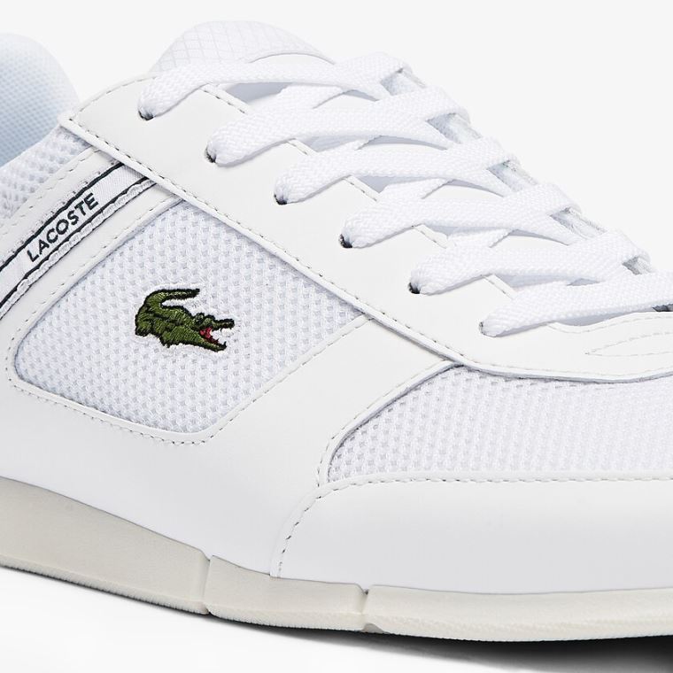 Lacoste Menerva Sports Tekstil and Lær Sneakers Hvite | ZpDDH8gL