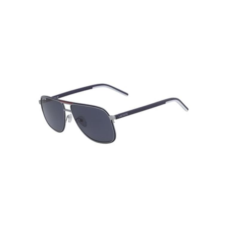 Lacoste Metal Stripes & Piping Navigator Sunglasses Sølv | 6KPaxoUO