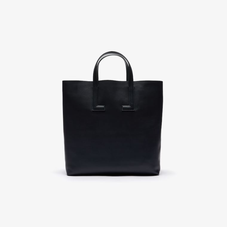 Lacoste Mote Show Two-Tone Lær Double Tote Mørke Grønn | C0iAa2Qj