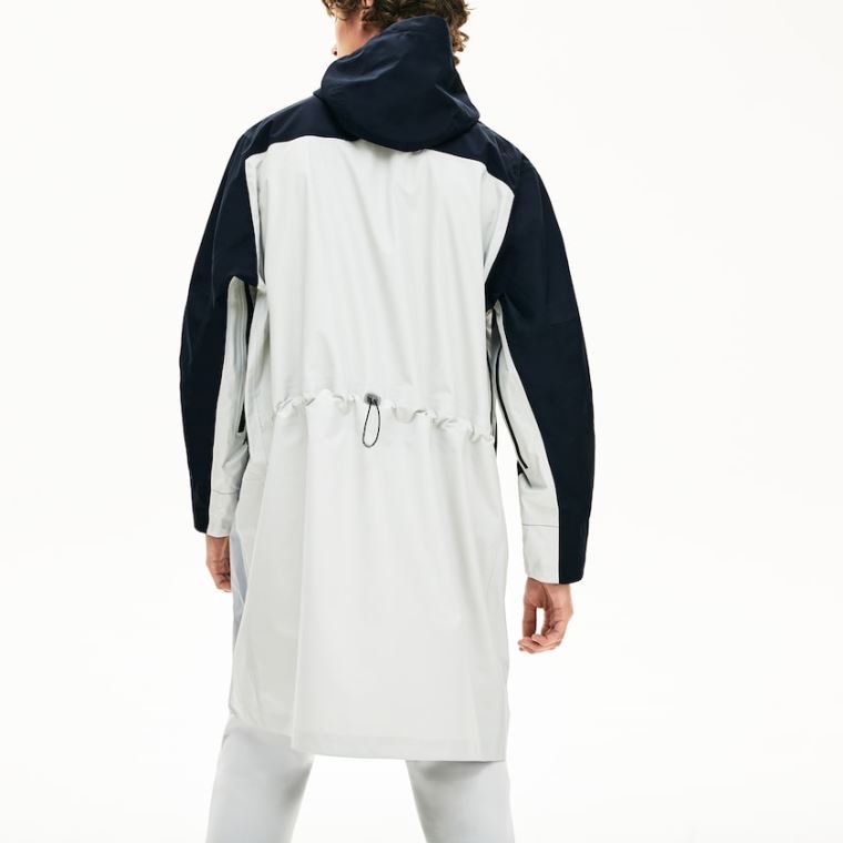 Lacoste Motion Packable Crease-Proof Parka Mørke Grå Grå | YXJ79vtP