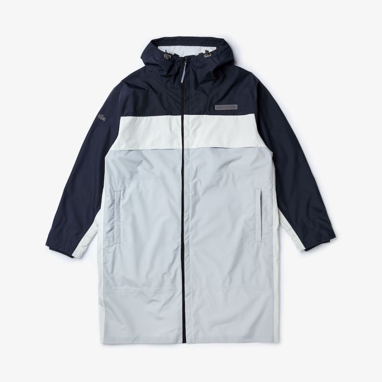 Lacoste Motion Packable Crease-Proof Parka Mørke Grå Grå | YXJ79vtP