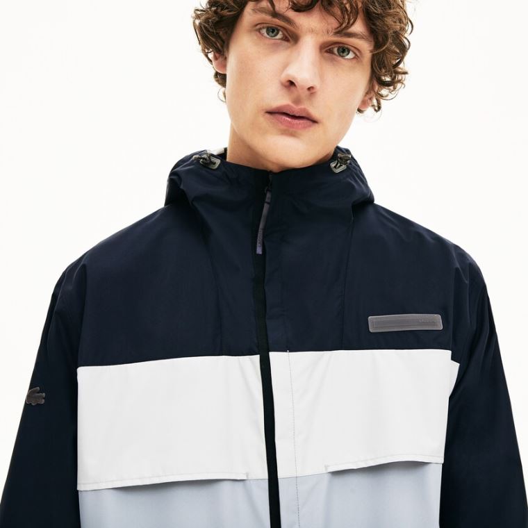 Lacoste Motion Packable Crease-Proof Parka Mørke Grå Grå | YXJ79vtP