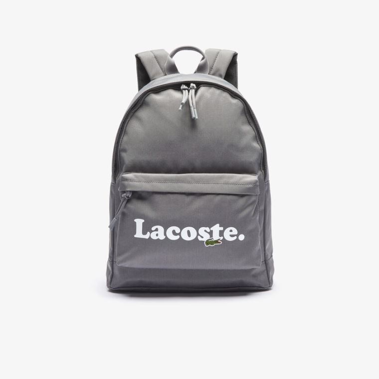 Lacoste Neocroc Branded Canvas Backpack Grå | jqVOciVa