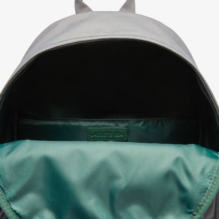 Lacoste Neocroc Branded Canvas Backpack Grå | jqVOciVa