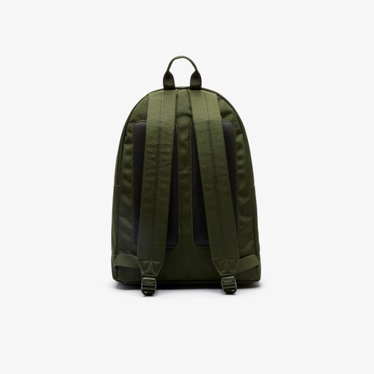 Lacoste Neocroc L Patch Canvas Backpack Olivengrønne | 2AZDEOzq