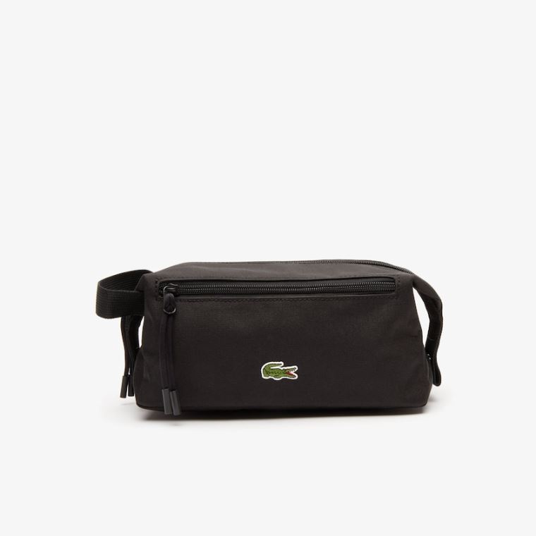 Lacoste Néocroc Canvas Toilet Kit Svarte | pLuQVj1l