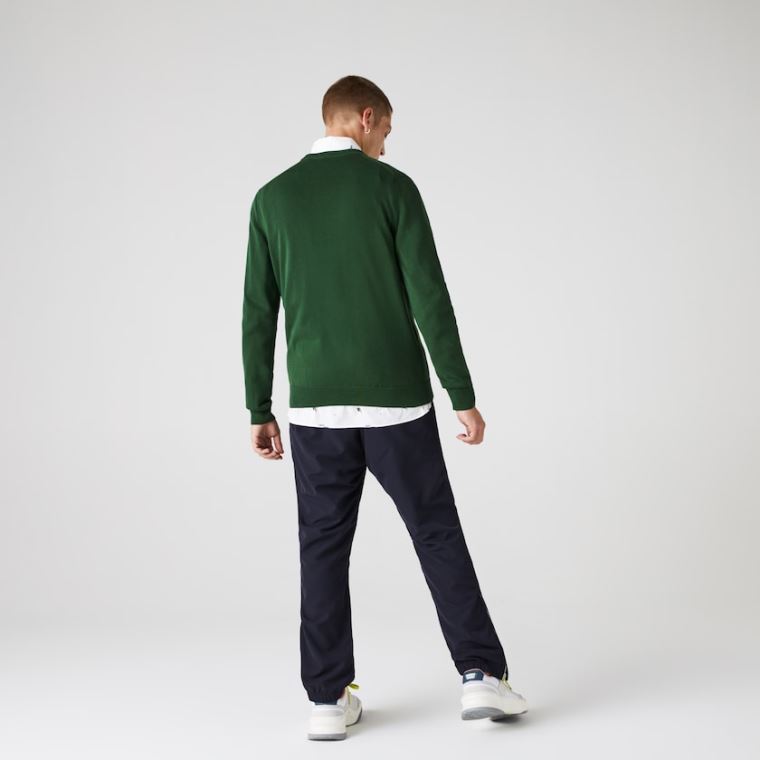 Lacoste Organic Bomull Crew Neck Genser Grønn | t8HHCbB6