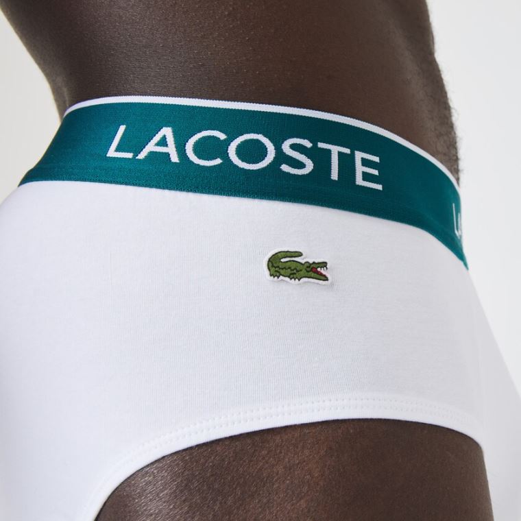 Lacoste Pack Of 3 Vanlige Briefs Svarte Hvite Grå | ZFeSuBPq