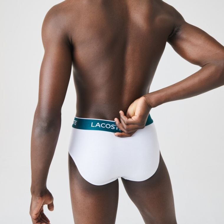 Lacoste Pack Of 3 Vanlige Briefs Svarte Hvite Grå | ZFeSuBPq