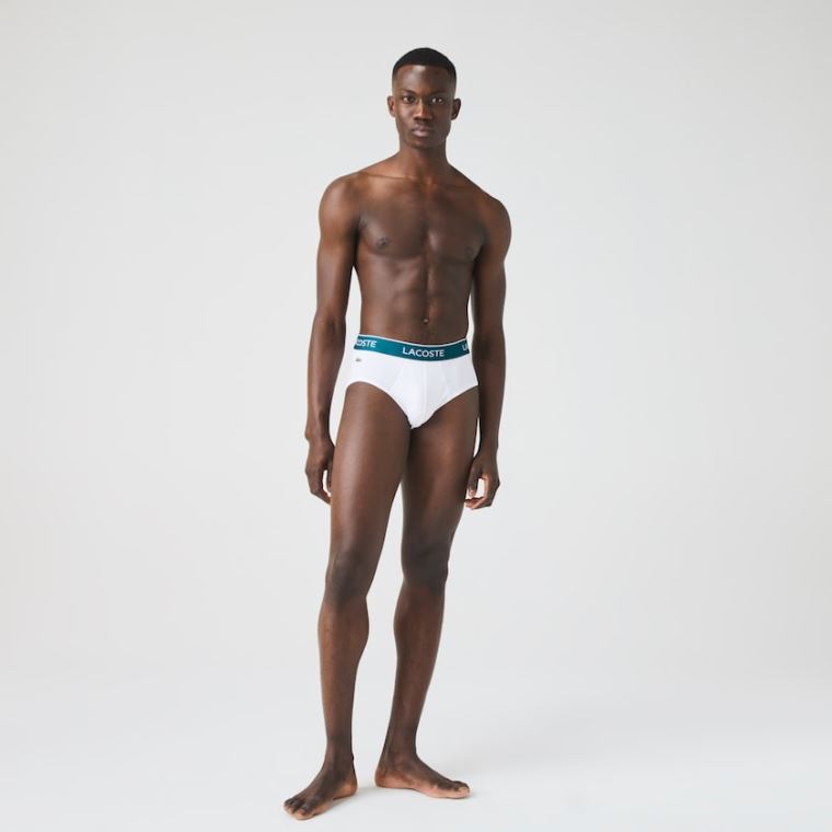 Lacoste Pack Of 3 Vanlige Briefs Svarte Hvite Grå | ZFeSuBPq