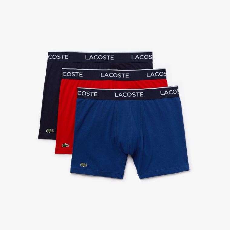 Lacoste Pack of 3 Bokser Briefs Marineblå Blå Rød Marineblå Blå | OIhPI5RO