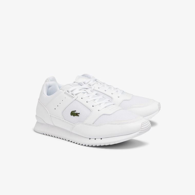 Lacoste Partner Piste Tekstil Sneakers Hvite | bl7RzyK8