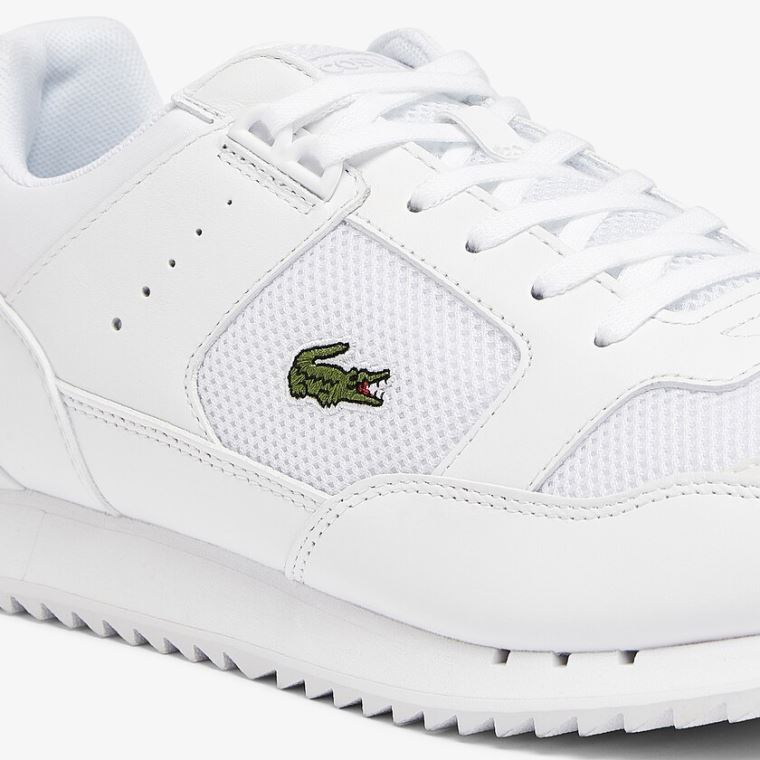 Lacoste Partner Piste Tekstil Sneakers Hvite | bl7RzyK8