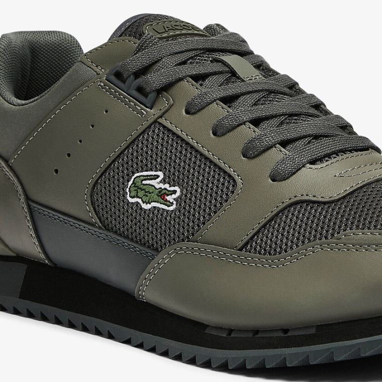 Lacoste Partner Piste Tekstil Sneakers Khaki Lyse Khaki | 9UPAh3g2