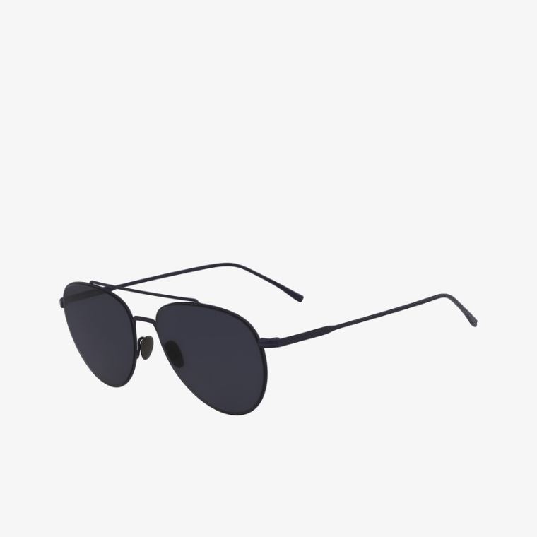 Lacoste Pilot Shape Metal Ultra-Thin Sunglasses Blå | 6g0ZQ0Ke