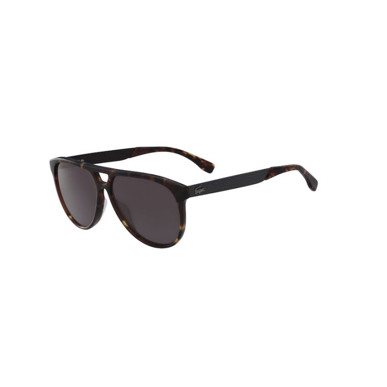 Lacoste Plastic Pilot Shape Sunglasses Brune | f7zuNOym