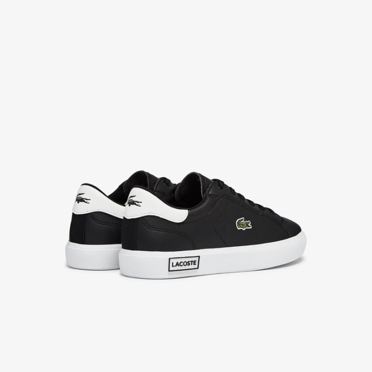 Lacoste Powercourt Syntetisk Sneakers Svarte Hvite | SZi5VfCp