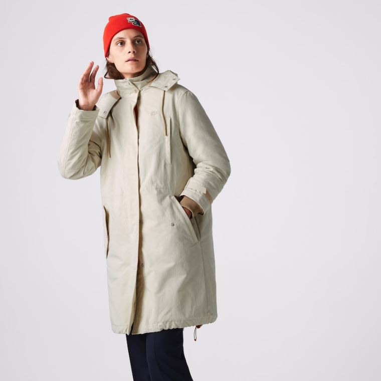 Lacoste Quilted Interior Jacket 2-in-1 Parka Beige | Y1GORTUV