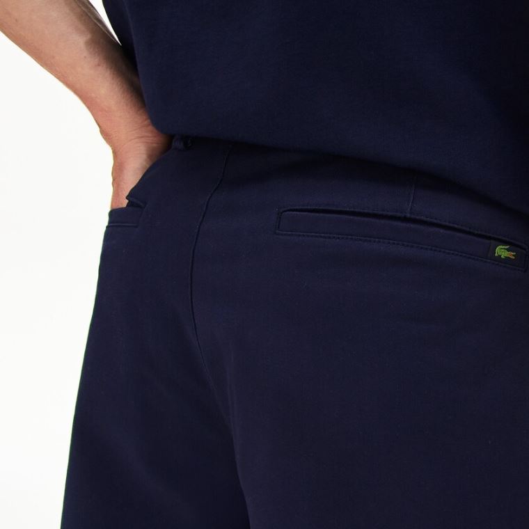 Lacoste Regular Fit Bomull Gabardine Bermuda Shorts Marineblå Blå | 9vp6gDsV