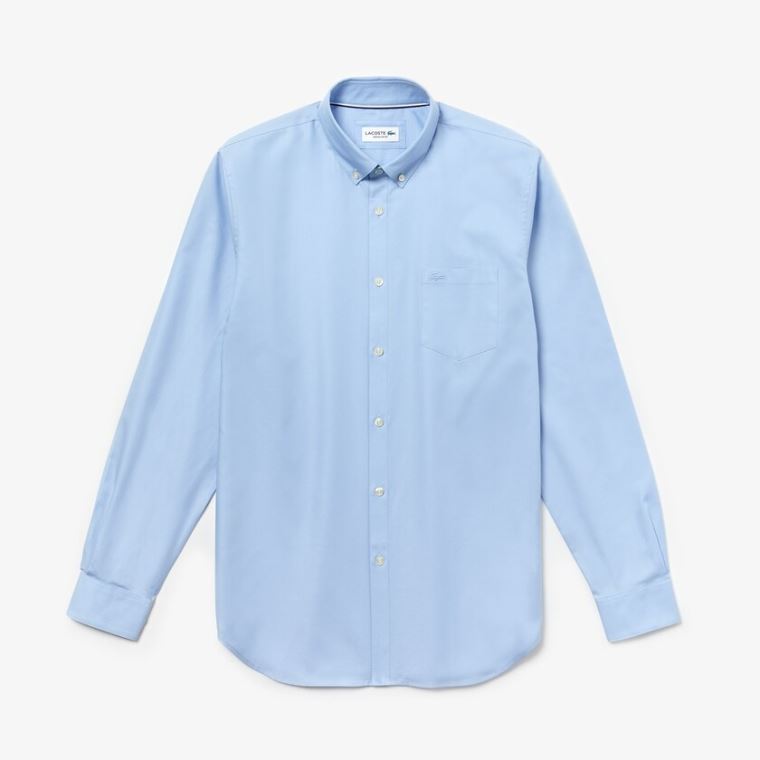 Lacoste Regular Fit Bomull Mini Piqué Shirt Lyse Blå | HYJlpaEf