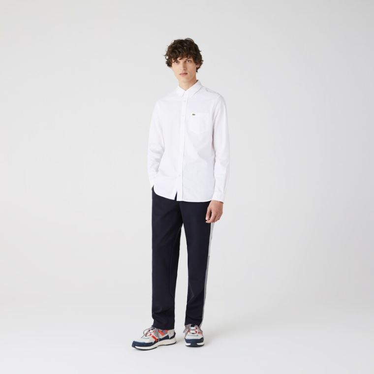 Lacoste Regular Fit Bomull Oxford Shirt Hvite | oPXePE60