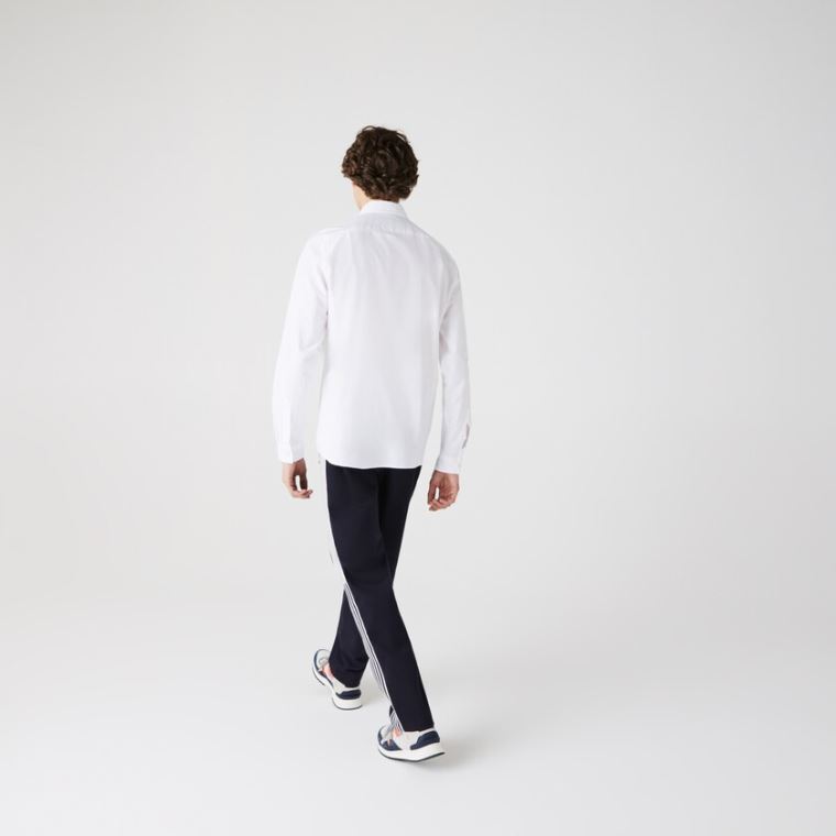 Lacoste Regular Fit Bomull Oxford Shirt Hvite | oPXePE60