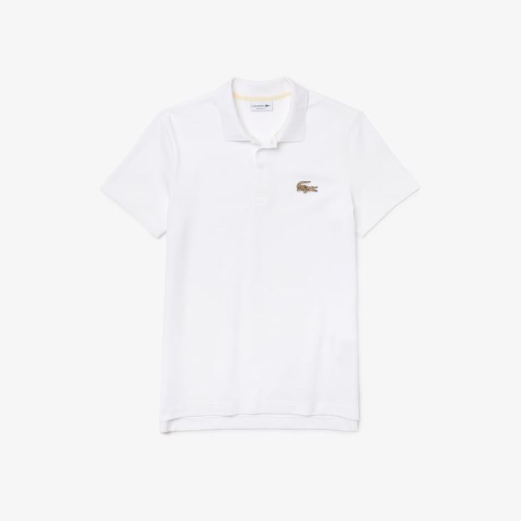 Lacoste Regular Fit Bomull Piqué Polo Hvite | 6J1Wqtr5