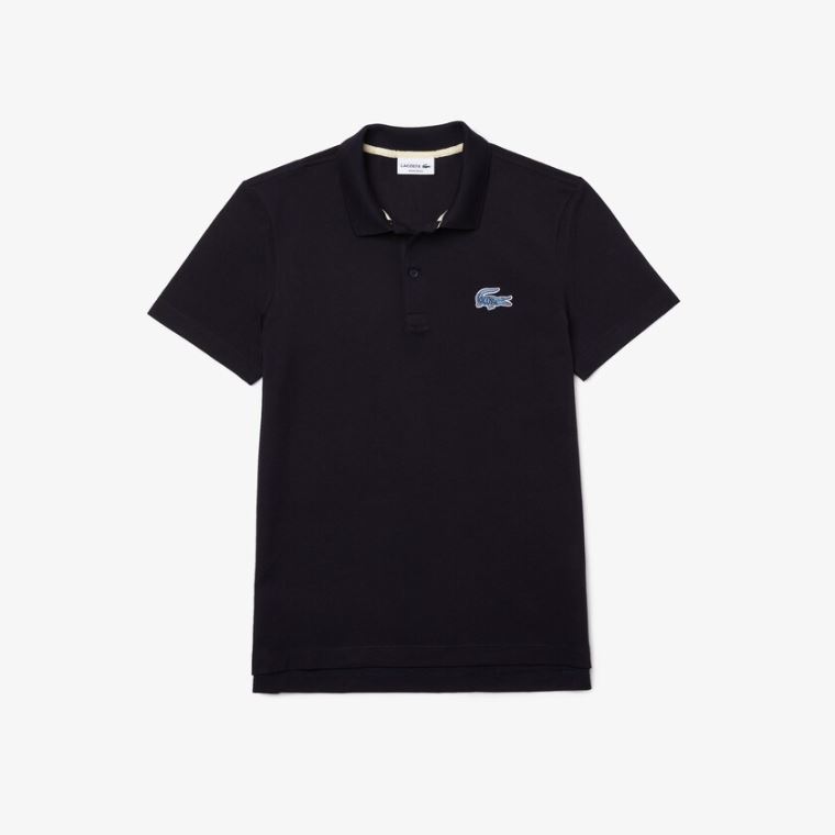 Lacoste Regular Fit Bomull Piqué Polo Marineblå Blå | krDNYINp