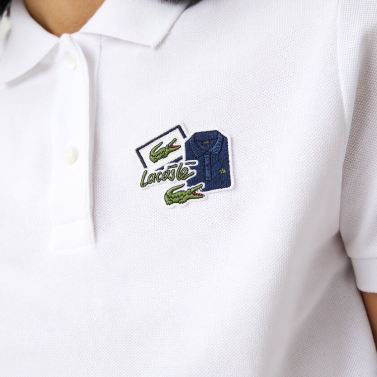 Lacoste Regular Fit Bomull Piqué Polo Shirt Hvite | c7y2K2Eh