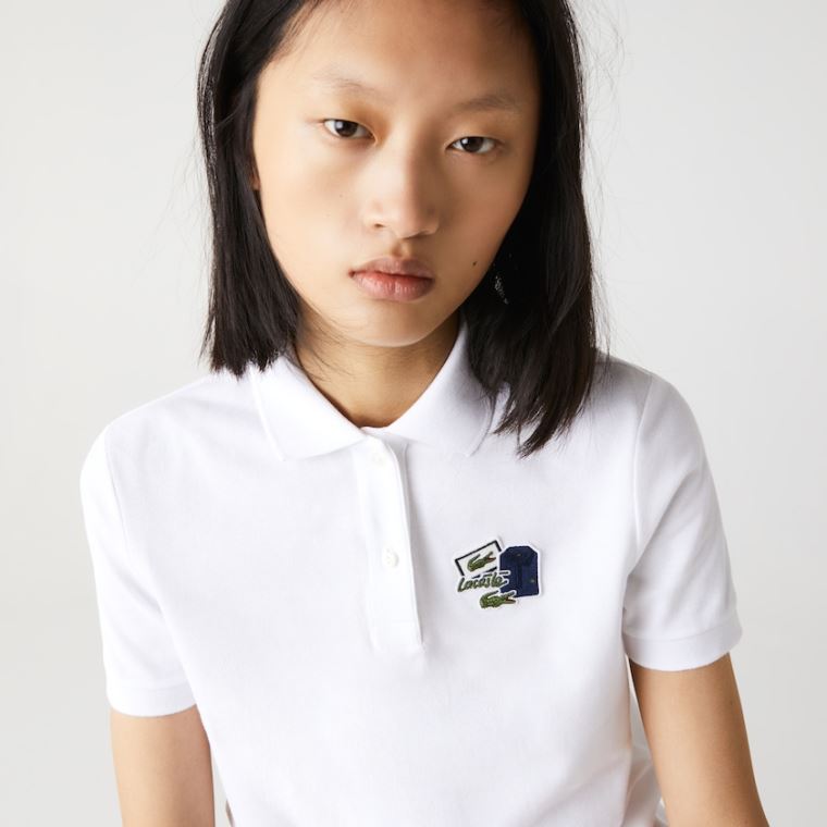 Lacoste Regular Fit Bomull Piqué Polo Shirt Hvite | c7y2K2Eh