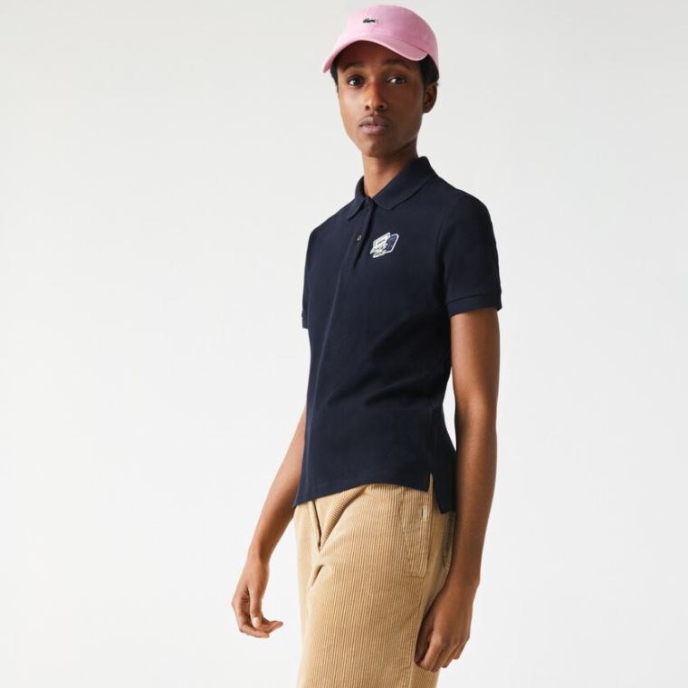 Lacoste Regular Fit Bomull Piqué Polo Shirt Marineblå Blå | sIMD39sD