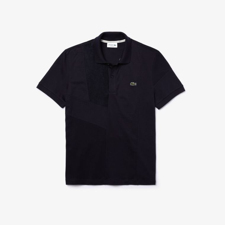 Lacoste Regular Fit Colourblock Stretch Piqué Polo Shirt Marineblå Blå | ftBVfgmr