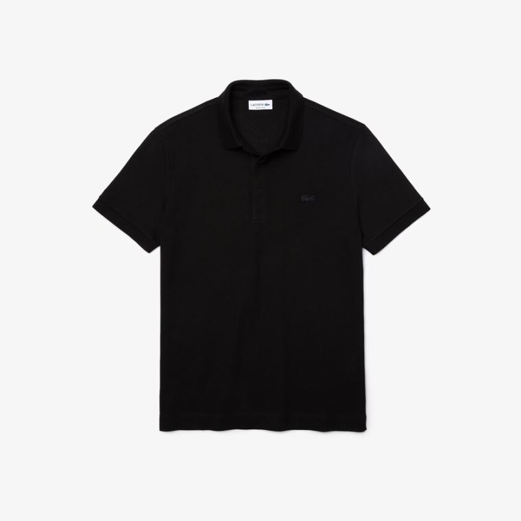 Lacoste Regular Fit Paris Polo Svarte | fa0S4uBh