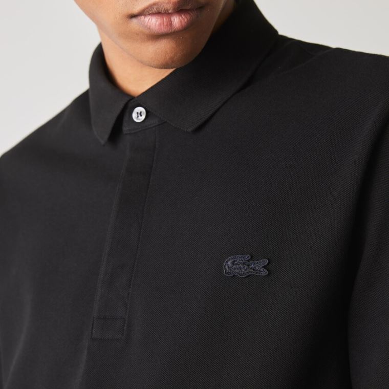 Lacoste Regular Fit Paris Polo Svarte | fa0S4uBh