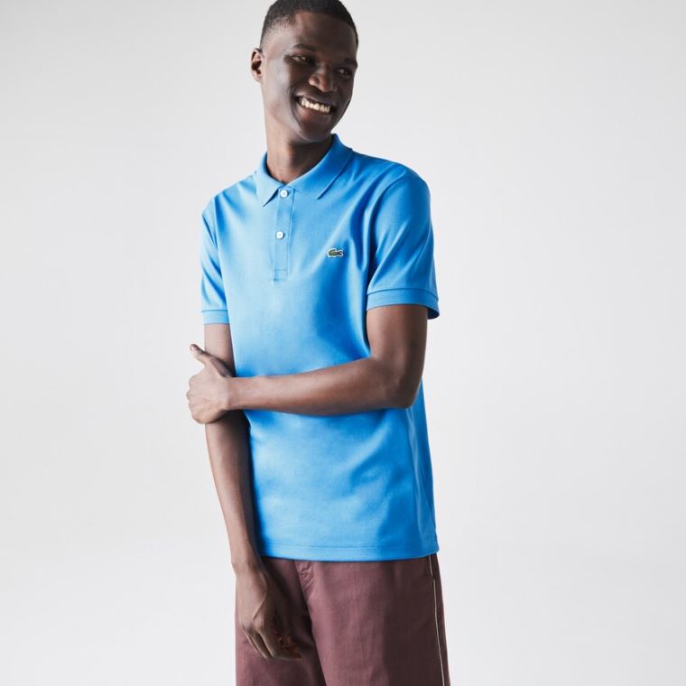 Lacoste Regular Fit Soft Bomull Polo Blå | UGFyeDOl