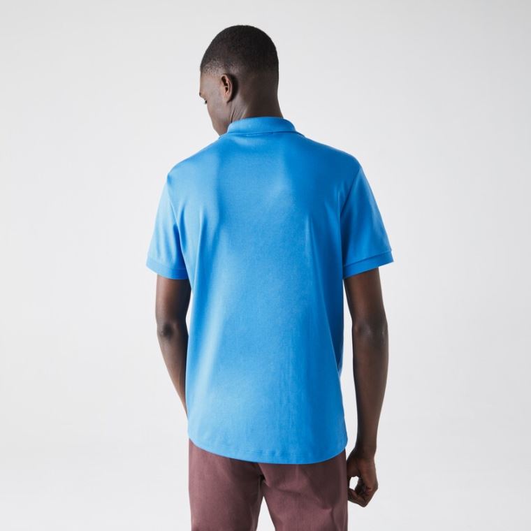 Lacoste Regular Fit Soft Bomull Polo Blå | UGFyeDOl