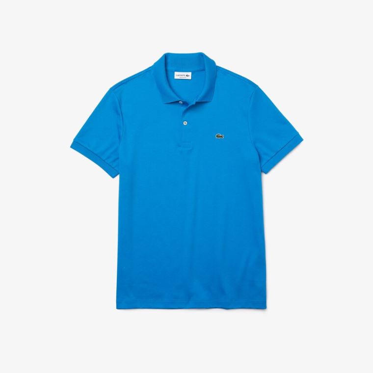 Lacoste Regular Fit Soft Bomull Polo Blå | UGFyeDOl