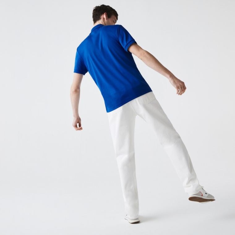 Lacoste Regular Fit Soft Bomull Polo Blå | g4BFuo3s