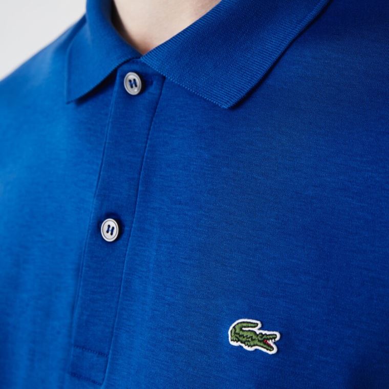 Lacoste Regular Fit Soft Bomull Polo Blå | g4BFuo3s