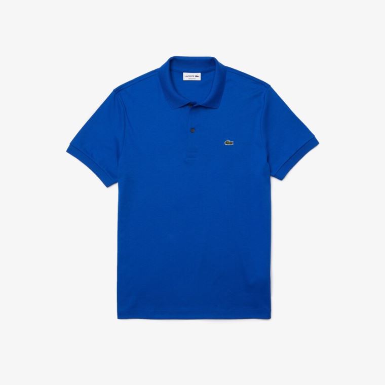 Lacoste Regular Fit Soft Bomull Polo Blå | g4BFuo3s