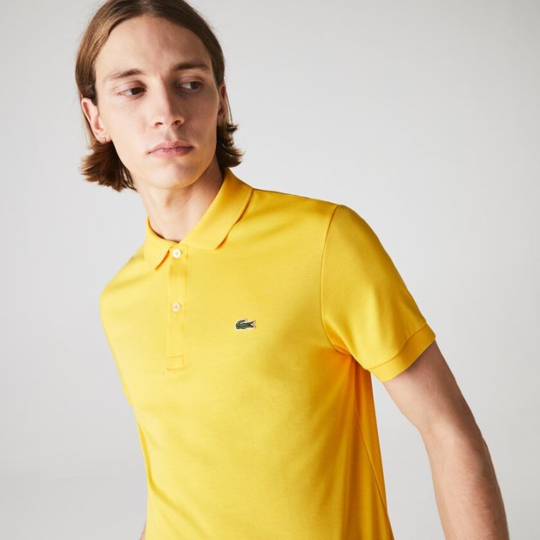 Lacoste Regular Fit Soft Bomull Polo Gul | k4rjBHOy