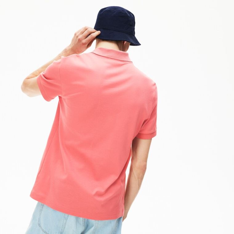 Lacoste Regular Fit Soft Bomull Polo Rosa | dqVIh5f4