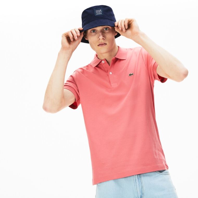 Lacoste Regular Fit Soft Bomull Polo Rosa | dqVIh5f4